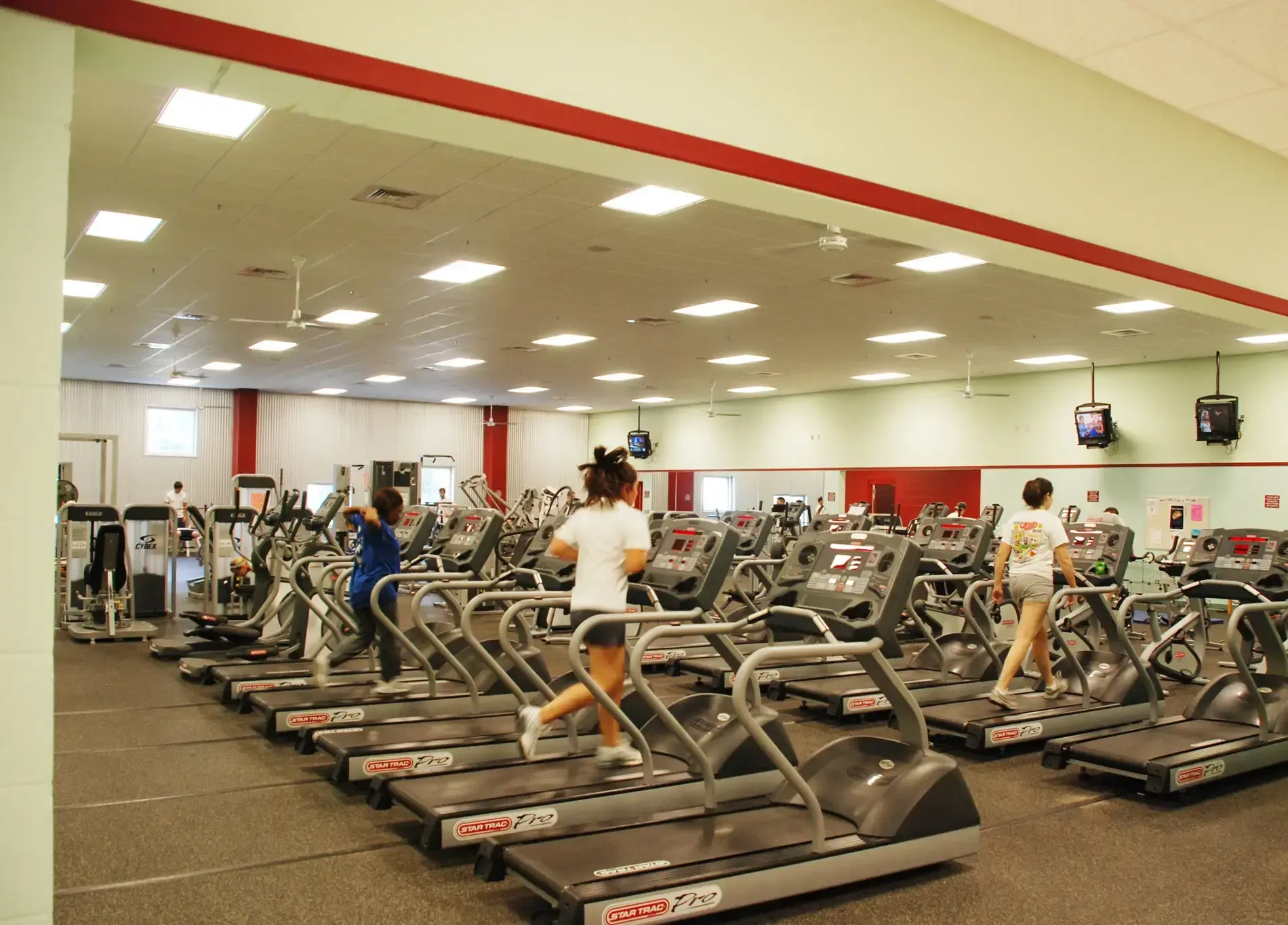 Student Recreation Center: students in the building