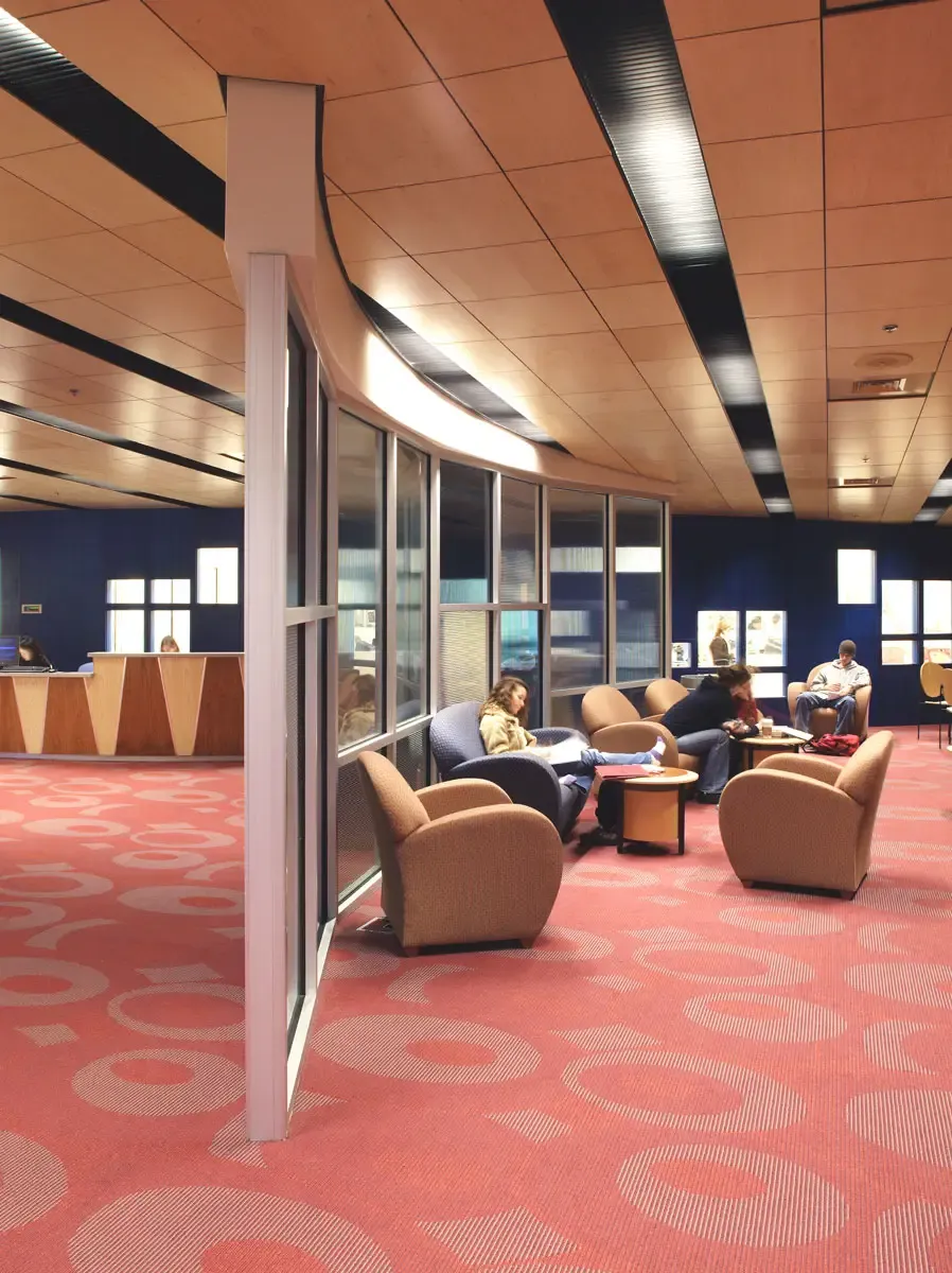 Russell Library & Information Technology Center: library interior